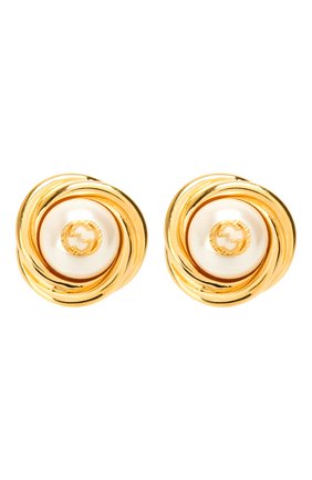 Женские клипсы GUCCI золотого цвета по цене 48900 руб., арт. 605727/JCF27 | Фото 1 Женские клипсы GUCCI золотого цвета, арт. 605727/JCF27 | Фото 1
