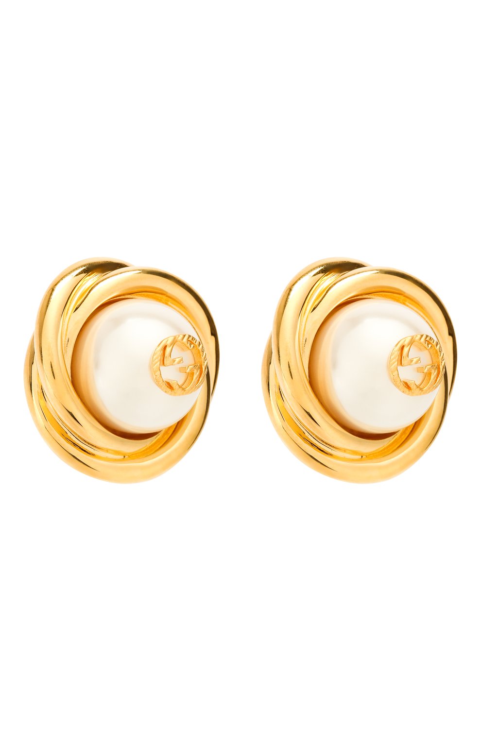 Женские клипсы GUCCI золотого цвета по цене 48900 руб., арт. 605727/JCF27 | Фото 3 Женские клипсы GUCCI золотого цвета, арт. 605727/JCF27 | Фото 3