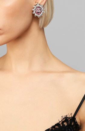 Женские клипсы GUCCI розового цвета по цене 53950 руб., арт. 608502/I4769 | Фото 2 Женские клипсы GUCCI розового цвета, арт. 608502/I4769 | Фото 2