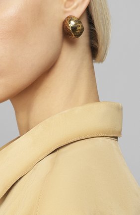 Женские серьги BALENCIAGA золотого цвета по цене 35600 руб., арт. 599389/TZ99J | Фото 2 Женские серьги BALENCIAGA золотого цвета, арт. 599389/TZ99J | Фото 2