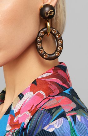 Женские клипсы DOLCE & GABBANA золотого цвета по цене 61500 руб., арт. WEM4C4/W1111 | Фото 2 Женские клипсы DOLCE & GABBANA золотого цвета, арт. WEM4C4/W1111 | Фото 2