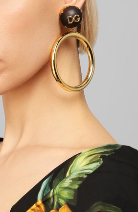 Женские клипсы DOLCE & GABBANA золотого цвета по цене 52600 руб., арт. WEM4C7/W1111 | Фото 2 Женские клипсы DOLCE & GABBANA золотого цвета, арт. WEM4C7/W1111 | Фото 2