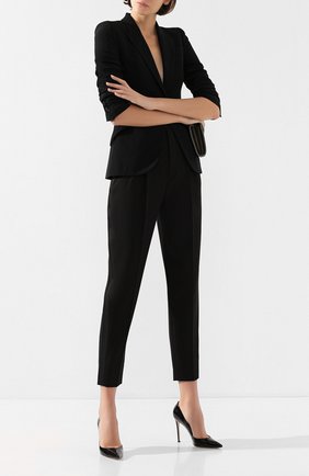 Женские шерстяные брюки VERSACE черного цвета по цене 51850 руб., арт. A86124/A234215 | Фото 2 Женские шерстяные брюки VERSACE черного цвета, арт. A86124/A234215 | Фото 2