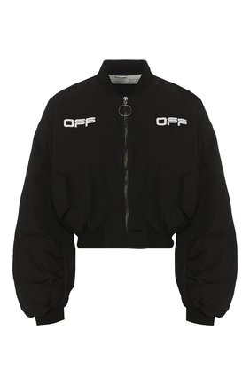 Женский бомбер OFF-WHITE черного цвета по цене 78150 руб., арт. 0WEA200R20H140941001 | Фото 1 Женский бомбер OFF-WHITE черного цвета, арт. 0WEA200R20H140941001 | Фото 1
