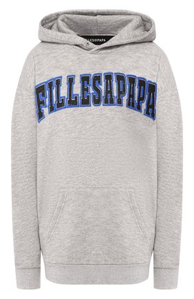 Женская хлопковое худи FILLES A PAPA серого цвета по цене 14350 руб., арт. C0LLEGE FLEECE | Фото 1 Женская хлопковое худи FILLES A PAPA серого цвета, арт. C0LLEGE FLEECE | Фото 1