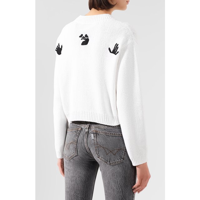 фото Хлопковый пуловер off-white