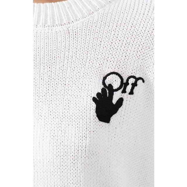 фото Хлопковый пуловер off-white