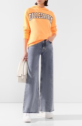 Женская хлопковое худи FILLES A PAPA оранжевого цвета по цене 14350 руб., арт. C0LLEGE FLEECE/NE0N | Фото 2 Женская хлопковое худи FILLES A PAPA оранжевого цвета, арт. C0LLEGE FLEECE/NE0N | Фото 2