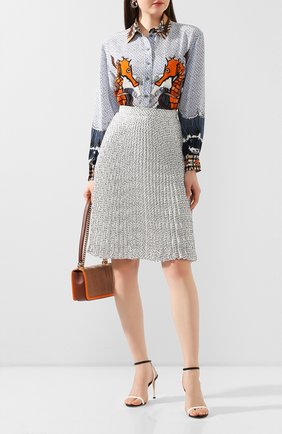 Женская плиссированная юбка BURBERRY черно-белого цвета по цене 87600 руб., арт. 4564351 | Фото 2 Женская плиссированная юбка BURBERRY черно-белого цвета, арт. 4564351 | Фото 2
