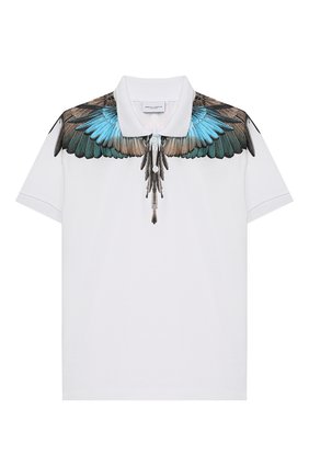 Детское хлопковое поло MARCELO BURLON KIDS OF MILAN белого цвета по цене 9950 руб., арт. 20E/B/MB/1200/0040/2-6Y | Фото 1 Детское хлопковое поло MARCELO BURLON KIDS OF MILAN белого цвета, арт. 20E/B/MB/1200/0040/2-6Y | Фото 1