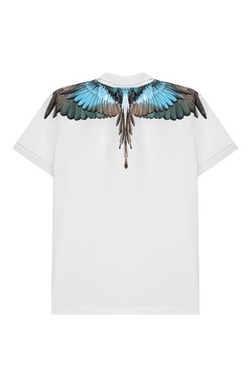 Детское хлопковое поло MARCELO BURLON KIDS OF MILAN белого цвета по цене 9950 руб., арт. 20E/B/MB/1200/0040/2-6Y | Фото 2 Детское хлопковое поло MARCELO BURLON KIDS OF MILAN белого цвета, арт. 20E/B/MB/1200/0040/2-6Y | Фото 2