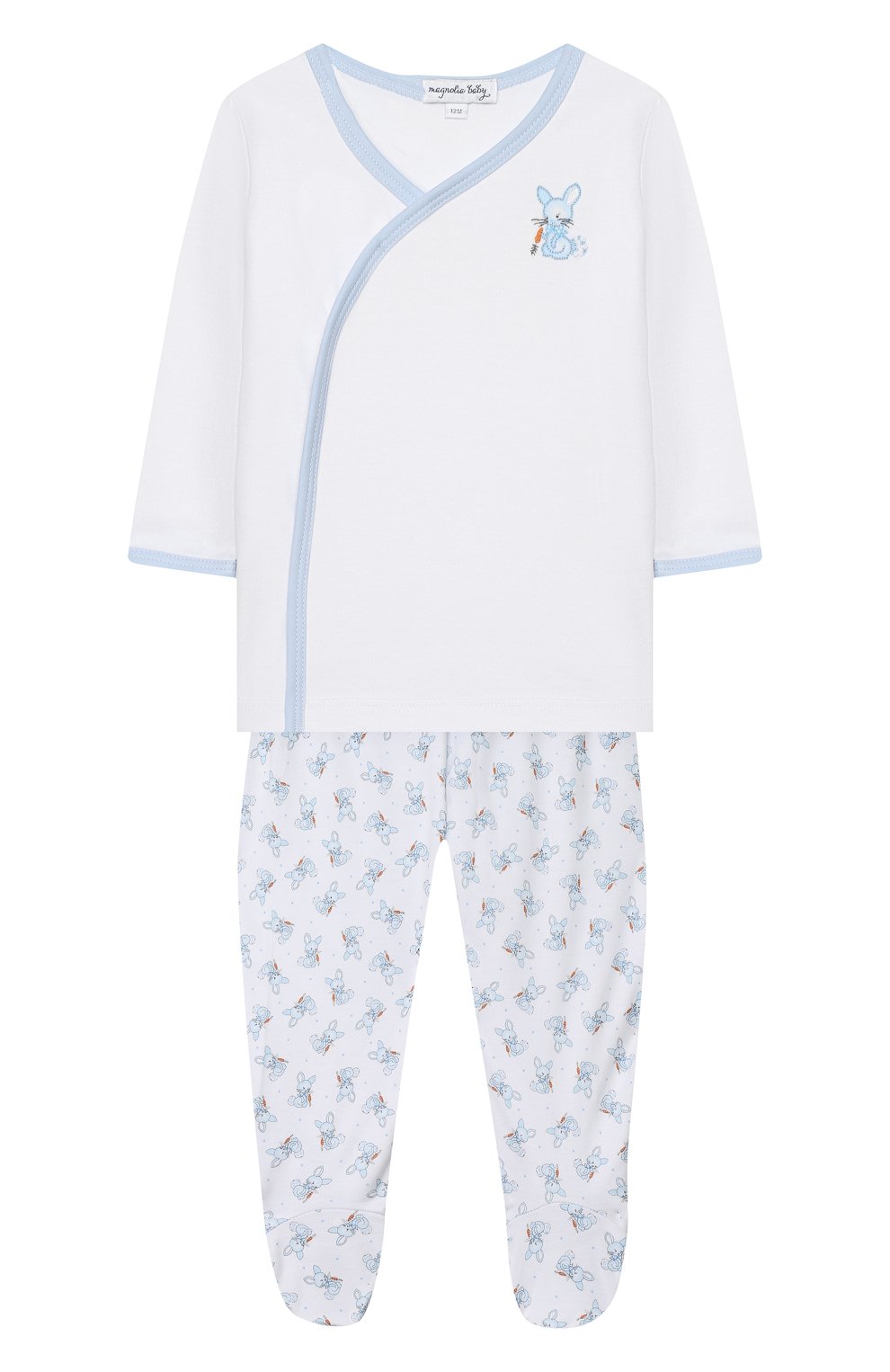 Детский комплект из распашонки и ползунков MAGNOLIA BABY голубого цвета, арт. 755-734P-LB | Фото 1