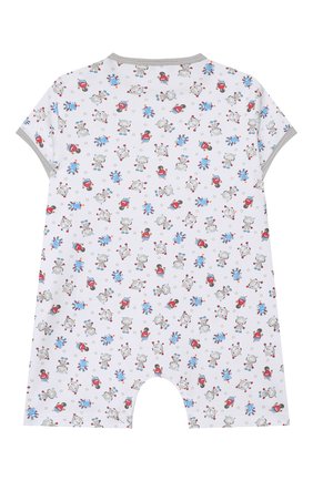 Детское хлопковый песочник MAGNOLIA BABY голубого цвета по цене 3610 руб., арт. 896-978P-LB | Фото 2 Детское хлопковый песочник MAGNOLIA BABY голубого цвета, арт. 896-978P-LB | Фото 2 (Материал внешний: Хлопок; Рукава: Короткие)