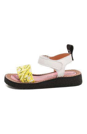 Детские кожаные босоножки PIED ROUGIA PARIS желтого цвета по цене 5755 руб., арт. IZY BANDANA/IZS2001B05/27 | Фото 2 Детские кожаные босоножки PIED ROUGIA PARIS желтого цвета, арт. IZY BANDANA/IZS2001B05/27 | Фото 2