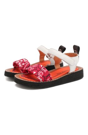 Детские кожаные босоножки PIED ROUGIA PARIS фуксия цвета по цене 5755 руб., арт. IZY BANDANA/IZS2001B05/27 | Фото 1 Детские кожаные босоножки PIED ROUGIA PARIS фуксия цвета, арт. IZY BANDANA/IZS2001B05/27 | Фото 1