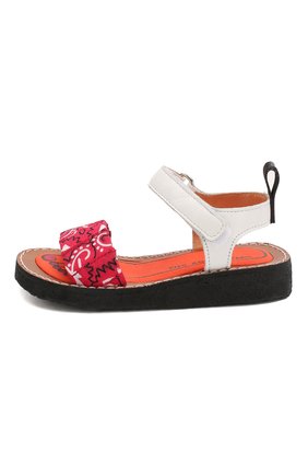 Детские кожаные босоножки PIED ROUGIA PARIS фуксия цвета по цене 5755 руб., арт. IZY BANDANA/IZS2001B05/27 | Фото 2 Детские кожаные босоножки PIED ROUGIA PARIS фуксия цвета, арт. IZY BANDANA/IZS2001B05/27 | Фото 2
