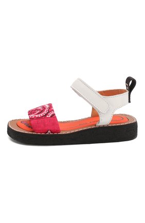 Детские кожаные босоножки PIED ROUGIA PARIS фуксия цвета по цене 5995 руб., арт. IZY BANDANA/IZS2001B05/28-31 | Фото 2 Детские кожаные босоножки PIED ROUGIA PARIS фуксия цвета, арт. IZY BANDANA/IZS2001B05/28-31 | Фото 2