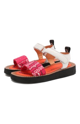 Детские кожаные босоножки PIED ROUGIA PARIS фуксия цвета по цене 6430 руб., арт. IZY BANDANA/IZS2001B05/32-34 | Фото 1 Детские кожаные босоножки PIED ROUGIA PARIS фуксия цвета, арт. IZY BANDANA/IZS2001B05/32-34 | Фото 1