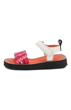 Детские кожаные босоножки PIED ROUGIA PARIS фуксия цвета по цене 6430 руб., арт. IZY BANDANA/IZS2001B05/32-34 | Фото 2 Детские кожаные босоножки PIED ROUGIA PARIS фуксия цвета, арт. IZY BANDANA/IZS2001B05/32-34 | Фото 2