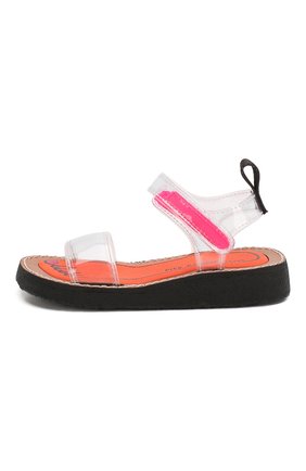 Детские босоножки PIED ROUGIA PARIS прозрачного цвета по цене 5415 руб., арт. IZY BEACH PVC/IZS2001P01/27 | Фото 2 Детские босоножки PIED ROUGIA PARIS прозрачного цвета, арт. IZY BEACH PVC/IZS2001P01/27 | Фото 2