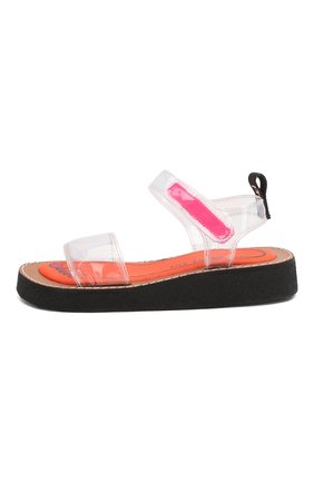 Детские босоножки PIED ROUGIA PARIS прозрачного цвета по цене 5995 руб., арт. IZY BEACH PVC/IZS2001P01/32-34 | Фото 2 Детские босоножки PIED ROUGIA PARIS прозрачного цвета, арт. IZY BEACH PVC/IZS2001P01/32-34 | Фото 2