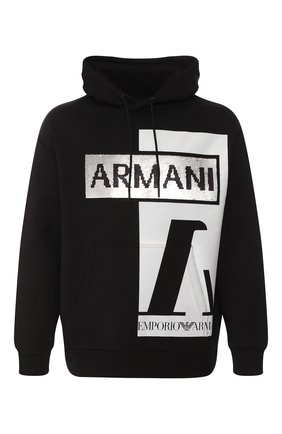 Мужской хлопковое худи EMPORIO ARMANI черного цвета по цене 33400 руб., арт. 3H1M6R/1JH6Z | Фото 1 Мужской хлопковое худи EMPORIO ARMANI черного цвета, арт. 3H1M6R/1JH6Z | Фото 1