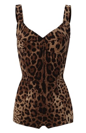 Женское шелковое боди DOLCE & GABBANA коричневого цвета по цене 84400 руб., арт. F7W97T/FSADD | Фото 1 Женское шелковое боди DOLCE & GABBANA коричневого цвета, арт. F7W97T/FSADD | Фото 1