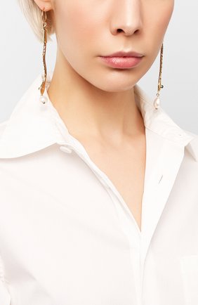 Женские серьги callie CHLOÉ золотого цвета по цене 37800 руб., арт. CHC20SFE39SNB | Фото 2 Женские серьги callie CHLOÉ золотого цвета, арт. CHC20SFE39SNB | Фото 2