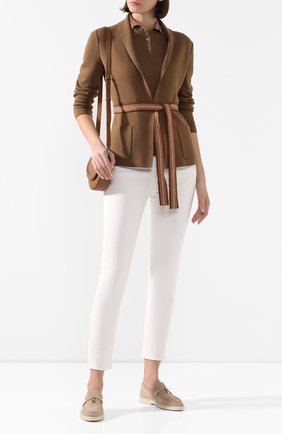 Женские замшевые лоферы summer charms walk LORO PIANA бежевого цвета по цене 51200 руб., арт. FAE5444 | Фото 2 Женские замшевые лоферы summer charms walk LORO PIANA бежевого цвета, арт. FAE5444 | Фото 2