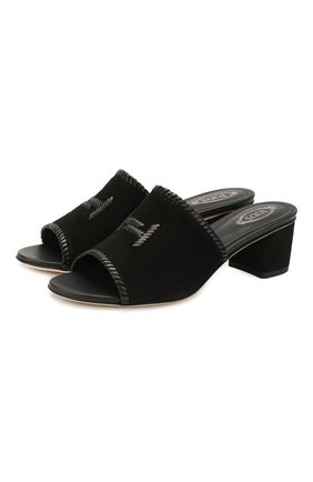 Женские замшевые мюли TOD’S черного цвета по цене 35700 руб., арт. XXW19C0CL60HR0 | Фото 1 Женские замшевые мюли TOD’S черного цвета, арт. XXW19C0CL60HR0 | Фото 1