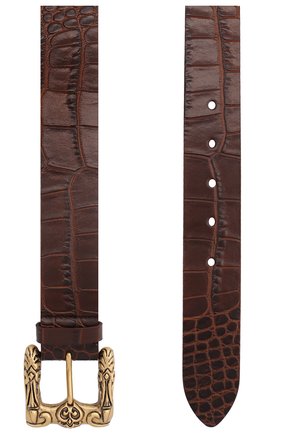 Женский кожаный ремень SAINT LAURENT коричневого цвета по цене 27800 руб., арт. 529816/06A0W | Фото 2 Женский кожаный ремень SAINT LAURENT коричневого цвета, арт. 529816/06A0W | Фото 2