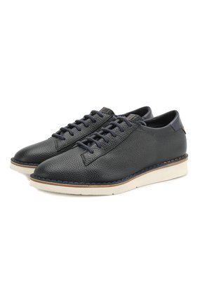 Мужские кожаные кроссовки SANTONI темно-синего цвета по цене 38200 руб., арт. MGDP17164IQ6SWEPU55 | Фото 1 Мужские кожаные кроссовки SANTONI темно-синего цвета, арт. MGDP17164IQ6SWEPU55 | Фото 1