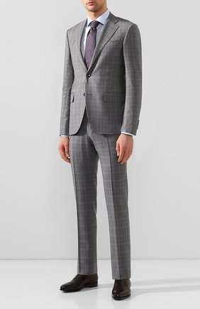 Мужские кожаные оксфорды SANTONI темно-коричневого цвета по цене 63850 руб., арт. MCLG17169BB1FRKET50 | Фото 2 Мужские кожаные оксфорды SANTONI темно-коричневого цвета, арт. MCLG17169BB1FRKET50 | Фото 2