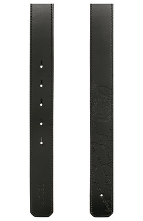 Мужской кожаный ремень BERLUTI черного цвета, арт. CS002-011 | Фото 2 (Случай: Формальный; Материал: Натуральная кожа)