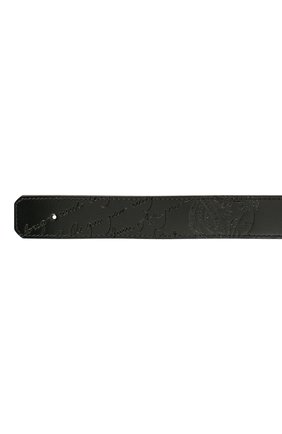 Мужской кожаный ремень BERLUTI черного цвета, арт. CS002-011 | Фото 3 (Материал: Натуральная кожа; Случай: Формальный)