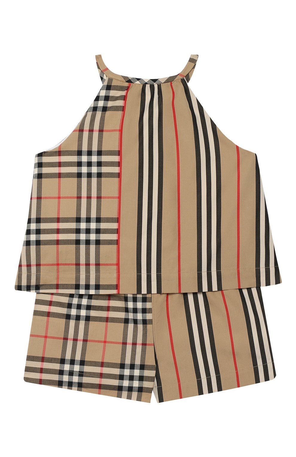 Детский хлопковый комбинезон BURBERRY бежевого цвета по цене 16850 руб., арт. 8026351 | Фото 2 Детский хлопковый комбинезон BURBERRY бежевого цвета, арт. 8026351 | Фото 2