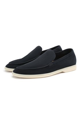 Мужские замшевые лоферы summer walk LORO PIANA темно-синего цвета по цене 58550 руб., арт. FAE8124 | Фото 1 Мужские замшевые лоферы summer walk LORO PIANA темно-синего цвета, арт. FAE8124 | Фото 1