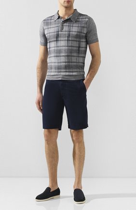 Мужские замшевые лоферы summer walk LORO PIANA темно-синего цвета по цене 58550 руб., арт. FAE8124 | Фото 2 Мужские замшевые лоферы summer walk LORO PIANA темно-синего цвета, арт. FAE8124 | Фото 2