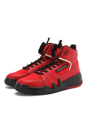 Мужские комбинированные кеды talon GIUSEPPE ZANOTTI DESIGN красного цвета по цене 61750 руб., арт. RM00057/004 | Фото 1 Мужские комбинированные кеды talon GIUSEPPE ZANOTTI DESIGN красного цвета, арт. RM00057/004 | Фото 1