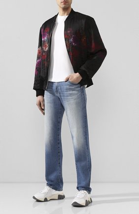 Мужские комбинированные кроссовки squalo knit VERSACE черно-белого цвета по цене 67900 руб., арт. DSU8007/DCL5G | Фото 2 Мужские комбинированные кроссовки squalo knit VERSACE черно-белого цвета, арт. DSU8007/DCL5G | Фото 2