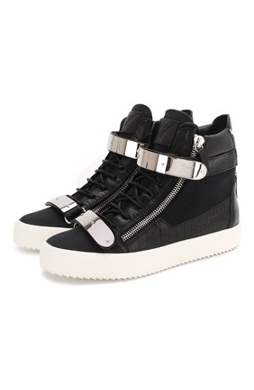 Мужские комбинированные кеды GIUSEPPE ZANOTTI DESIGN черного цвета по цене 69950 руб., арт. RU70017/027 | Фото 1 Мужские комбинированные кеды GIUSEPPE ZANOTTI DESIGN черного цвета, арт. RU70017/027 | Фото 1