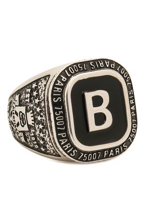 Мужское кольцо stone b BALENCIAGA серебряного цвета, арт. 619728/TZ39J | Фото 1 (Материал: Металл)
