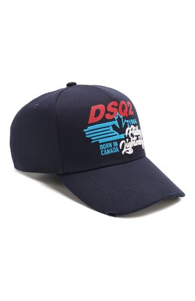 Мужской хлопковая бейсболка DSQUARED2 темно-синего цвета по цене 9915 руб., арт. BCM0316 05C00001 | Фото 1 Мужской хлопковая бейсболка DSQUARED2 темно-синего цвета, арт. BCM0316 05C00001 | Фото 1