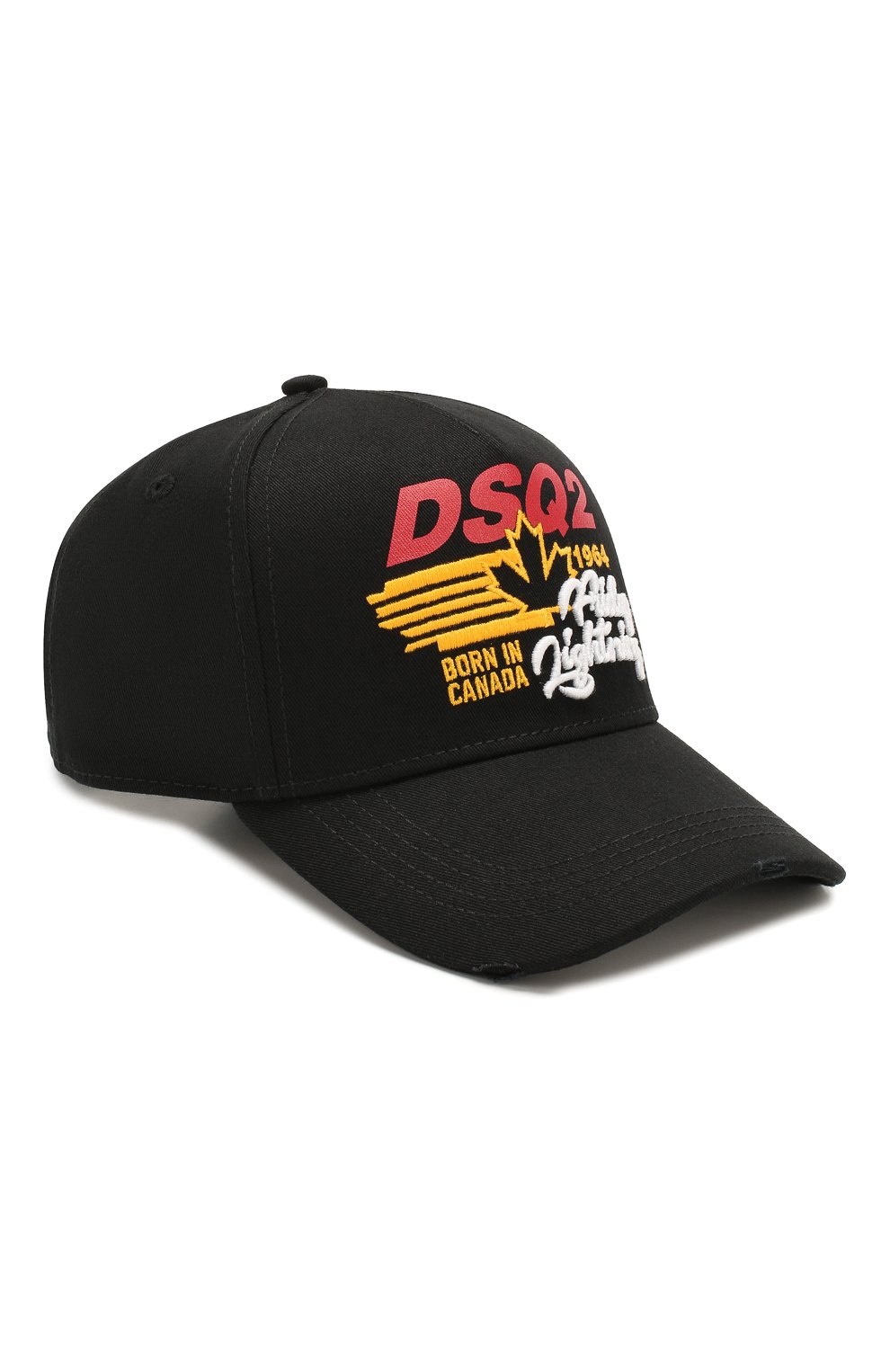 Мужской хлопковая бейсболка DSQUARED2 черного цвета, арт. BCM0316 05C00001 | Фото 1