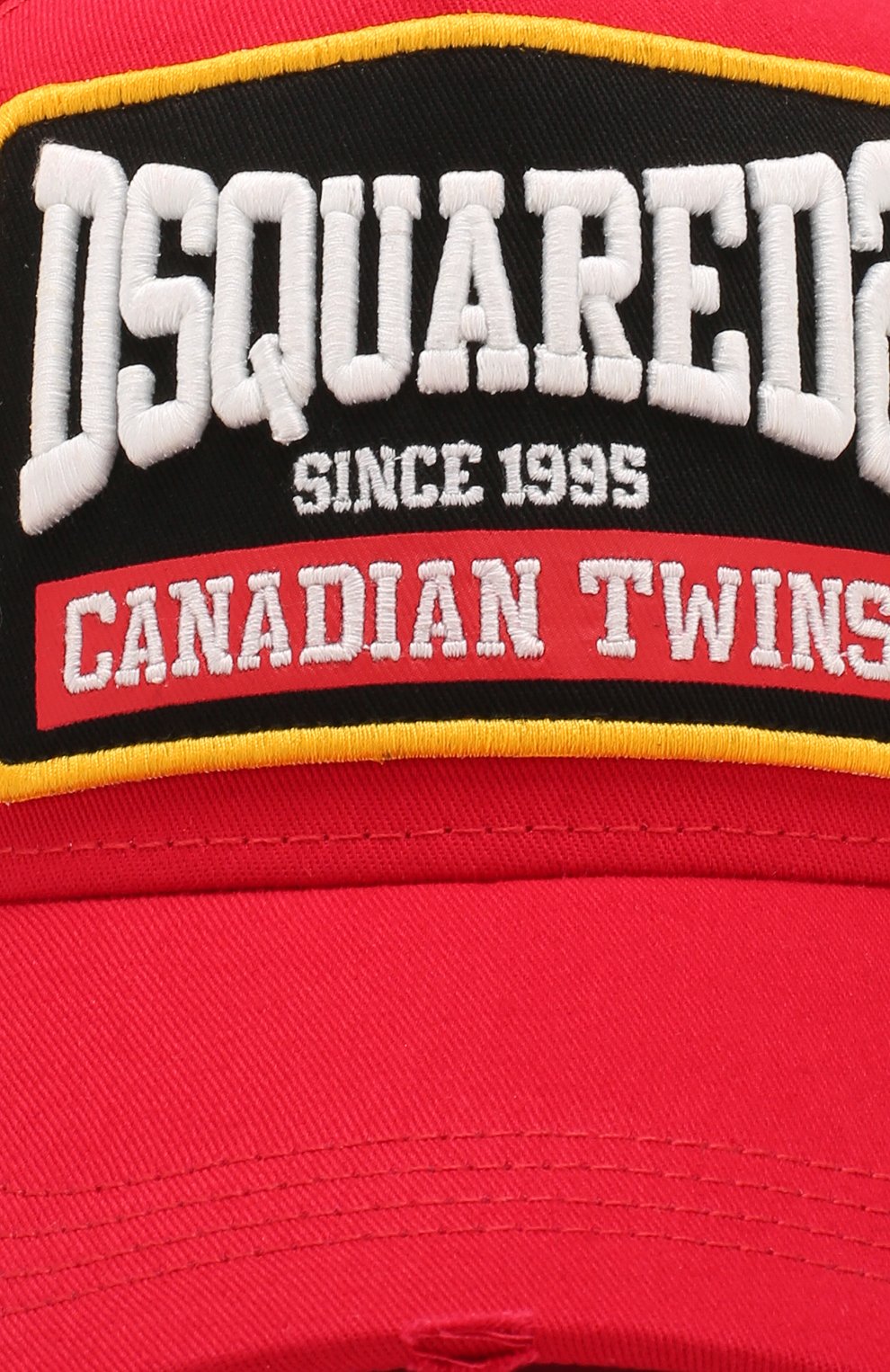 Мужской хлопковая бейсболка DSQUARED2 красного цвета по цене 9915 руб., арт. BCM0317 05C00001 | Фото 3 Мужской хлопковая бейсболка DSQUARED2 красного цвета, арт. BCM0317 05C00001 | Фото 3
