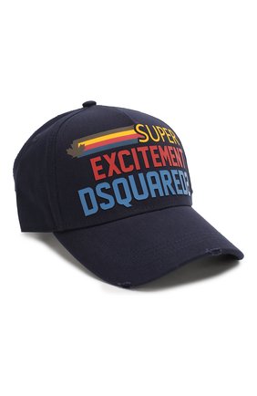 Мужской хлопковая бейсболка DSQUARED2 темно-синего цвета по цене 10650 руб., арт. BCM0320 05C00001 | Фото 1 Мужской хлопковая бейсболка DSQUARED2 темно-синего цвета, арт. BCM0320 05C00001 | Фото 1