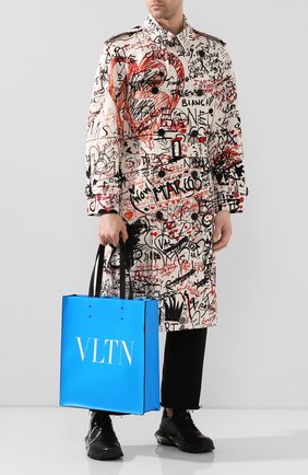 Мужская кожаная сумка тоут valentino garavani vltn VALENTINO синего цвета по цене 104000 руб., арт. TY0B0731/LNG | Фото 2 Мужская кожаная сумка тоут valentino garavani vltn VALENTINO синего цвета, арт. TY0B0731/LNG | Фото 2