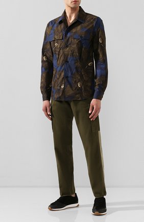 Мужская хлопковая рубашка DRIES VAN NOTEN хаки цвета по цене 36350 руб., арт. 201-20715-9003 | Фото 2 Мужская хлопковая рубашка DRIES VAN NOTEN хаки цвета, арт. 201-20715-9003 | Фото 2