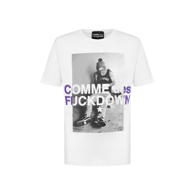 Хлопковая футболка COMME DES FUCKDOWN 11010251