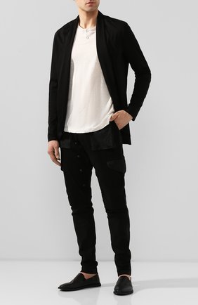 Мужской кожаные брюки-карго GREG LAUREN черного цвета по цене 134000 руб., арт. GLSS20-M222 | Фото 2 Мужской кожаные брюки-карго GREG LAUREN черного цвета, арт. GLSS20-M222 | Фото 2